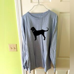 The Black Dog women’s long sleeve tee, size L, light blue. Excellent condition.